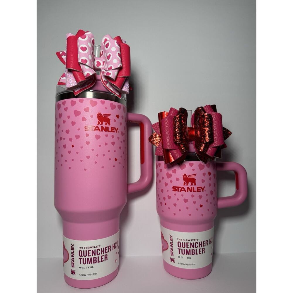 Stanley X Target Valentine's Exclusive SWEET HEARTS 40oz/20oz Tumbler Set + Bows